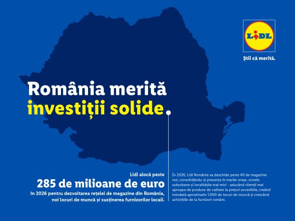 Lidl accelerează expansiunea în România cu un buget de peste 285 milioane de euro în 2026